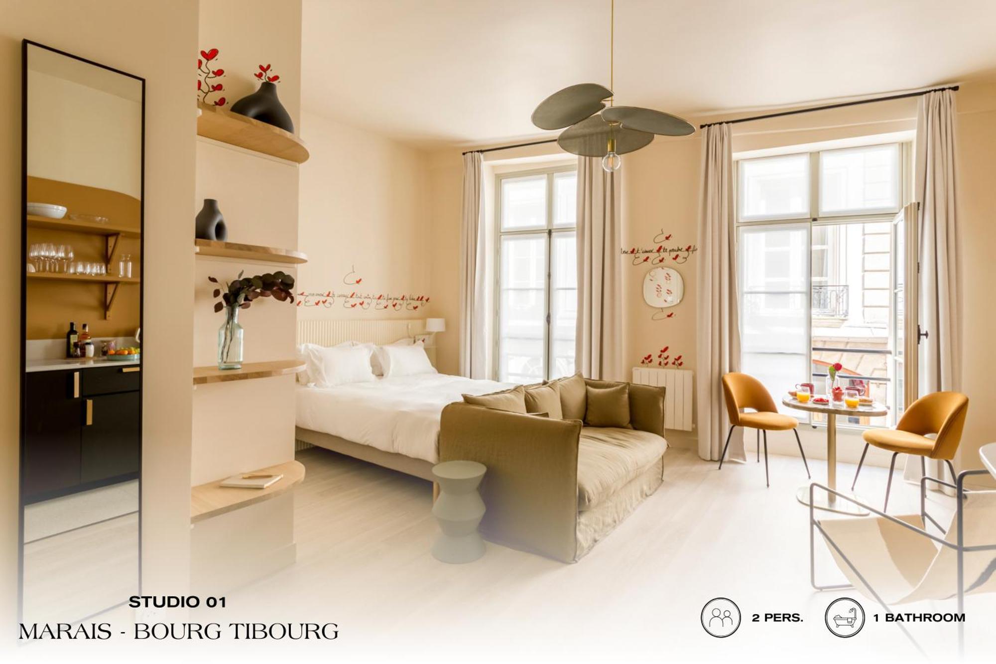 Апартаменти Beauquartier - Marais, Bourg Tibourg Париж Екстер'єр фото