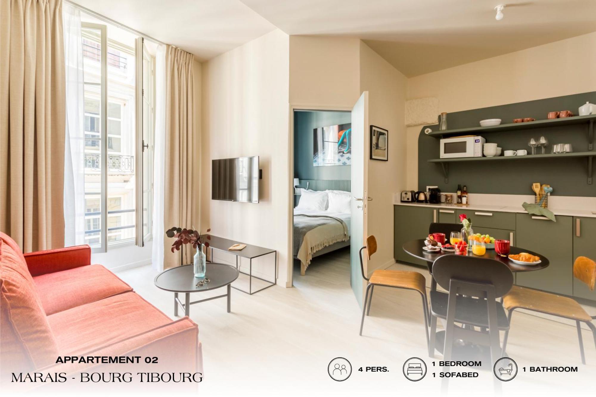 Апартаменти Beauquartier - Marais, Bourg Tibourg Париж Екстер'єр фото