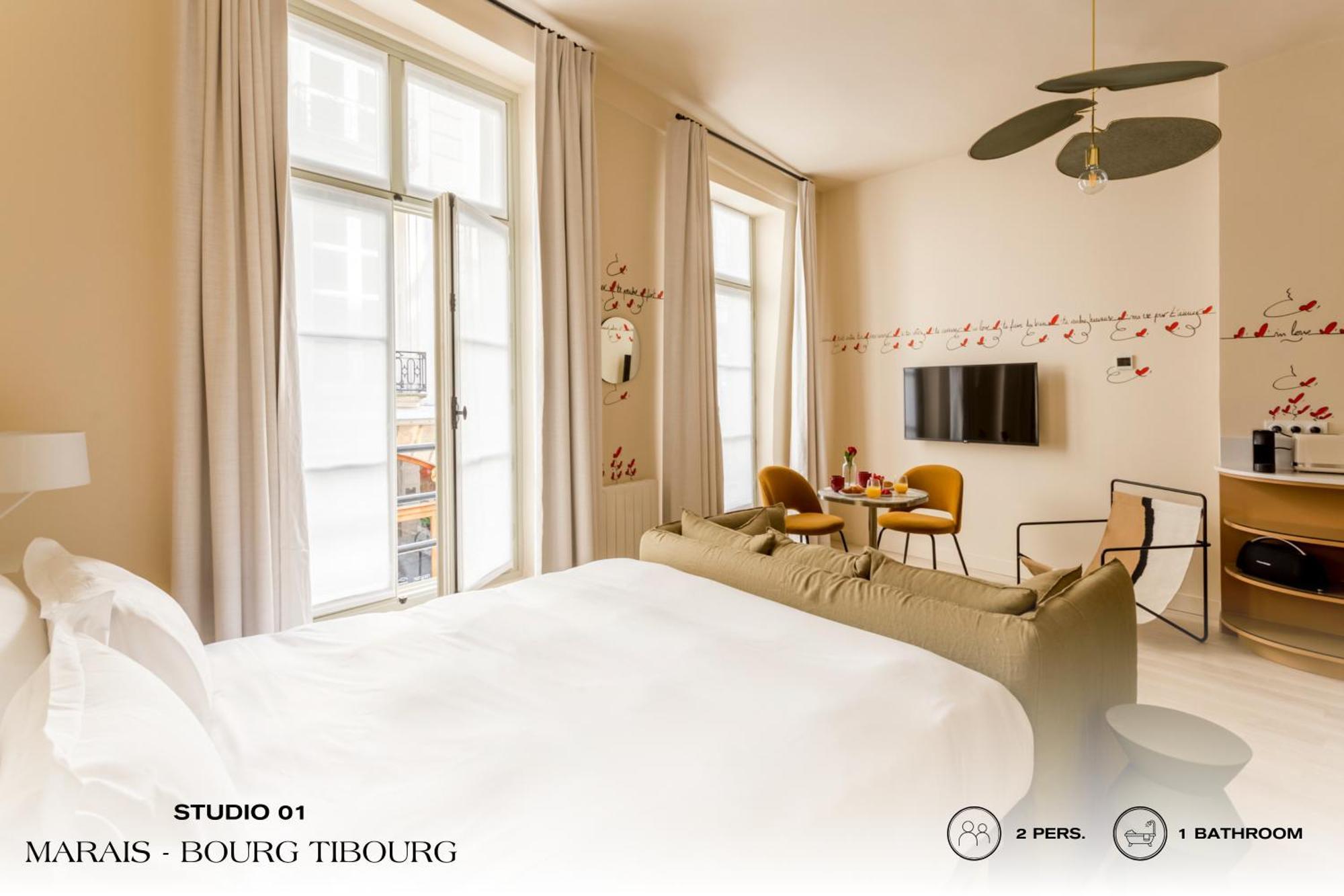Апартаменти Beauquartier - Marais, Bourg Tibourg Париж Екстер'єр фото