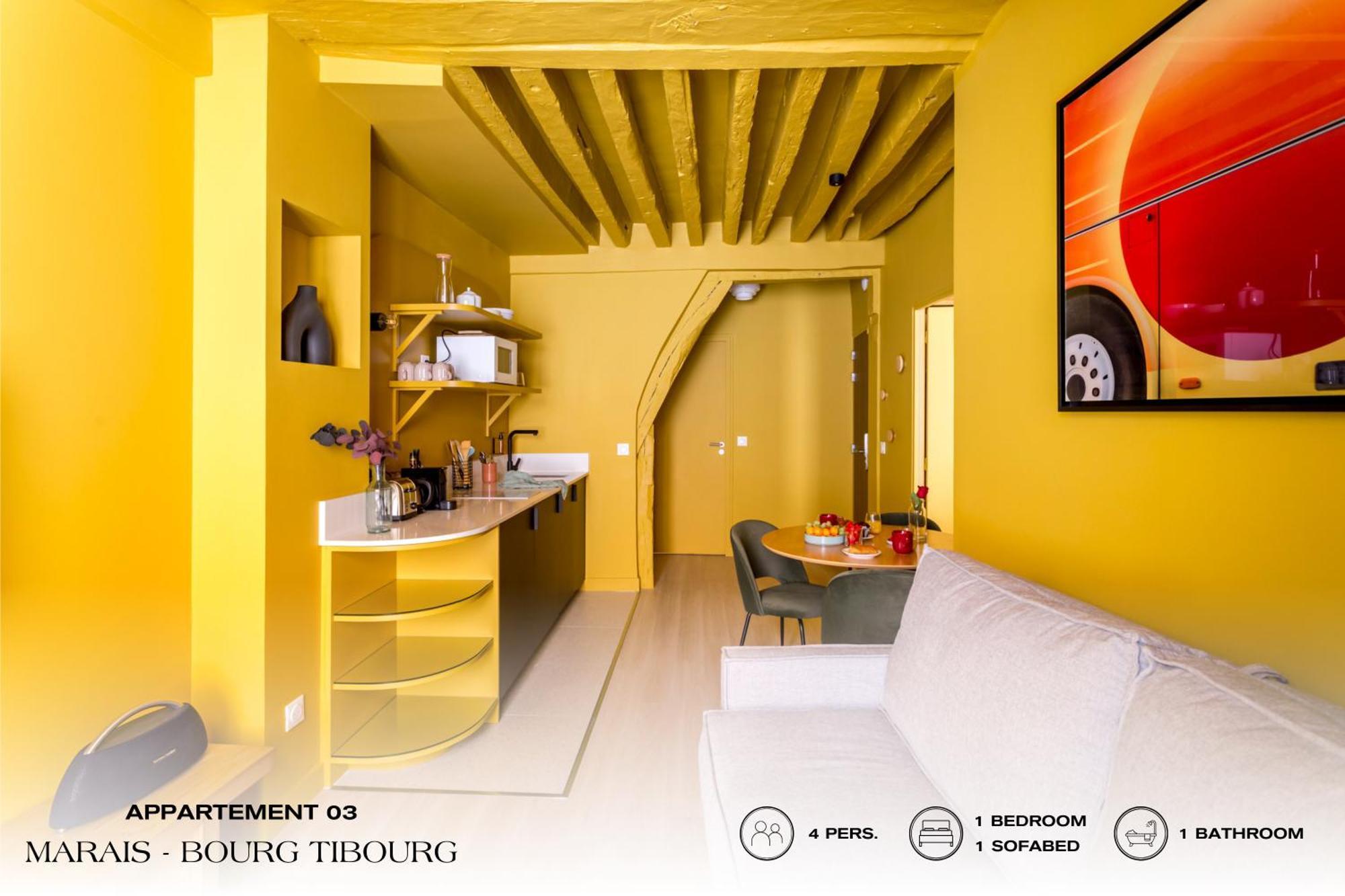 Апартаменти Beauquartier - Marais, Bourg Tibourg Париж Екстер'єр фото