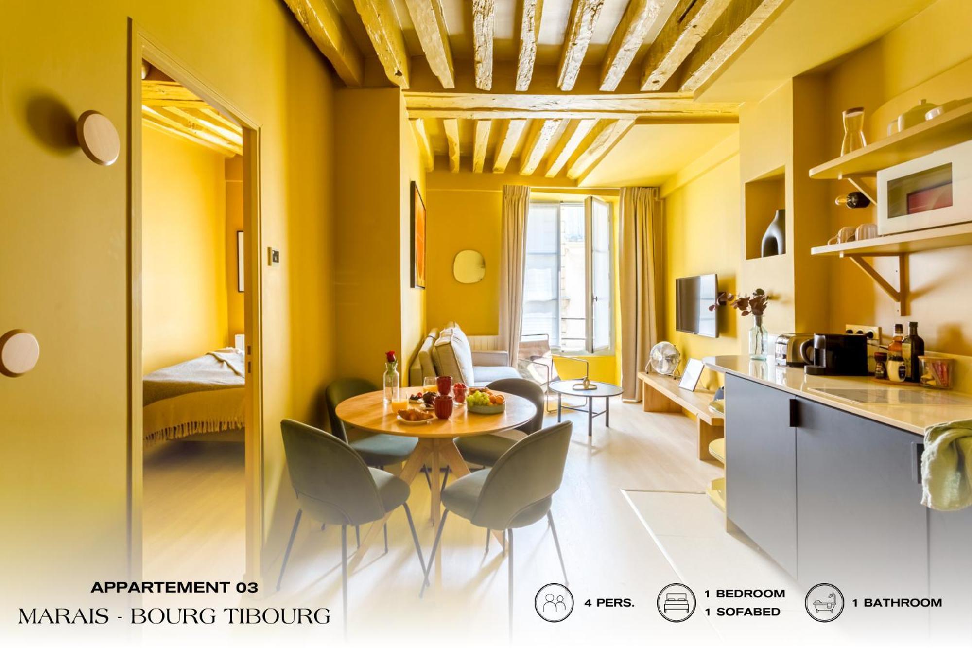 Апартаменти Beauquartier - Marais, Bourg Tibourg Париж Екстер'єр фото