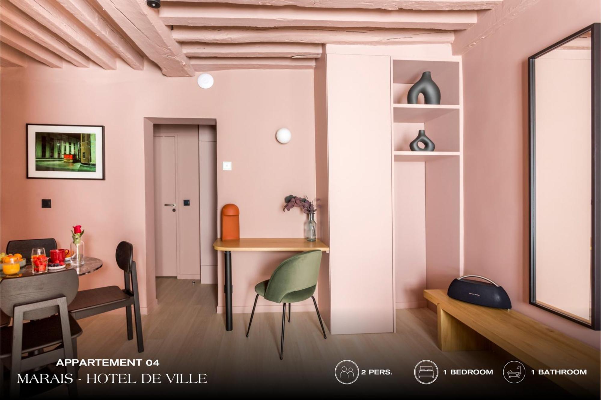 Апартаменти Beauquartier - Marais, Bourg Tibourg Париж Екстер'єр фото
